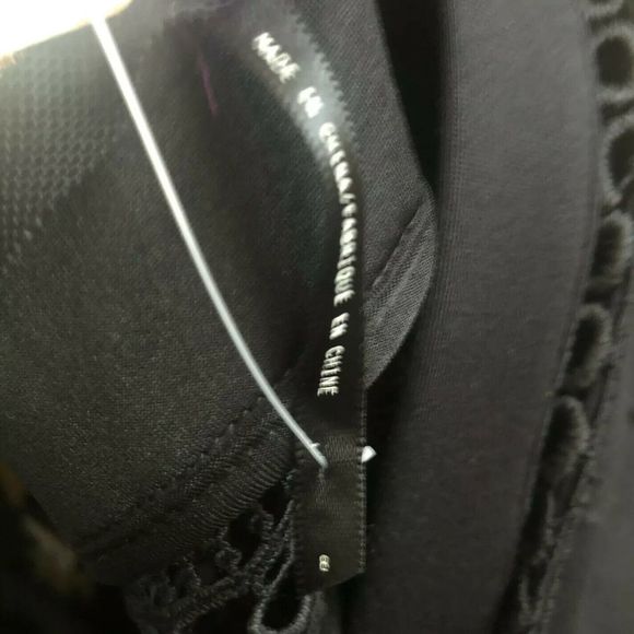 FREE PEOPLE Eyelet Sleeveless Mini Dress 8 Black - Picture 4 of 8